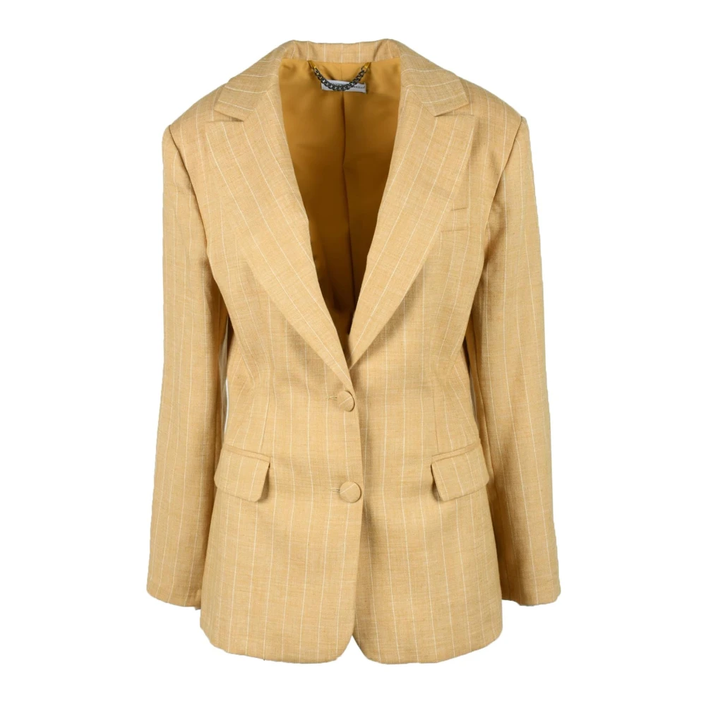 MVP wardrobe Linnen Polyester Jas Maria Vittoria Paolillo Beige Dames