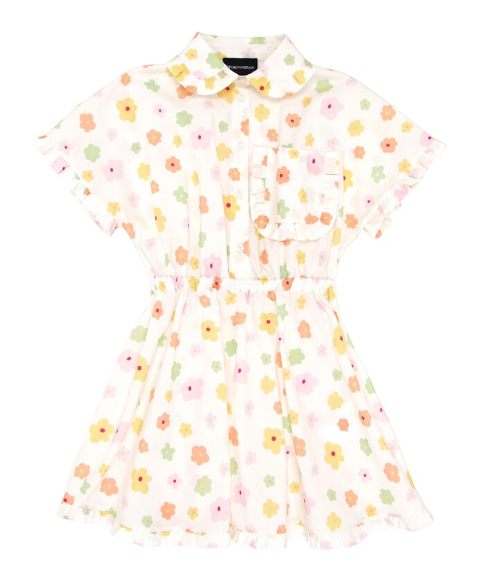 robe-en-popeline-imprimee-manches-courtes-taille-elastique