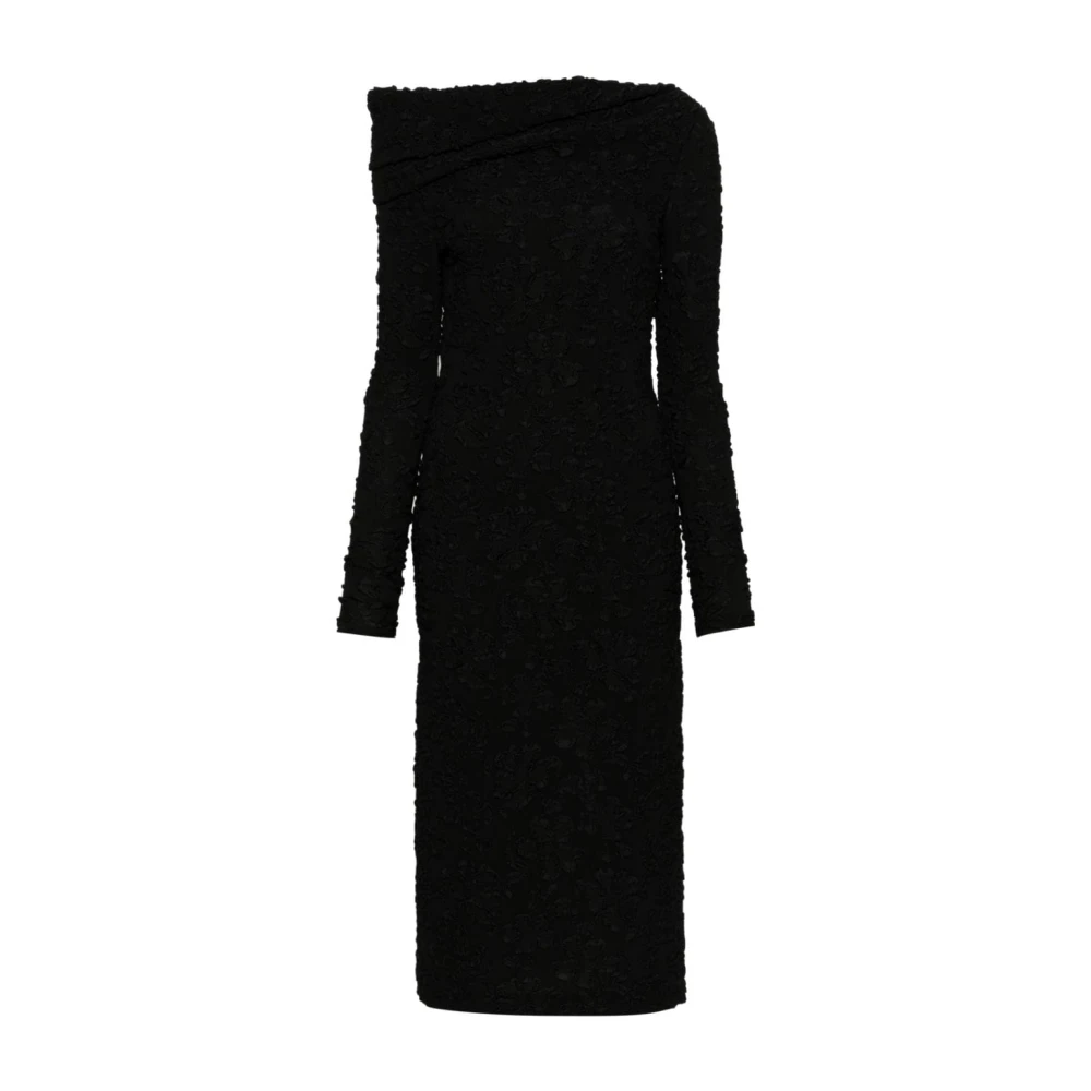 Givenchy Zwarte Midi Jurk Black Dames