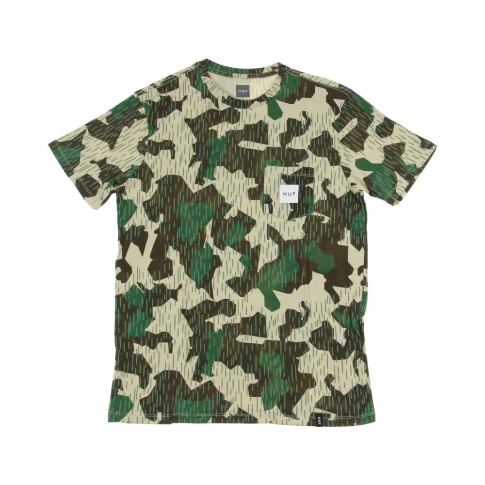 HUF Camo Zak T-Shirt Green Heren