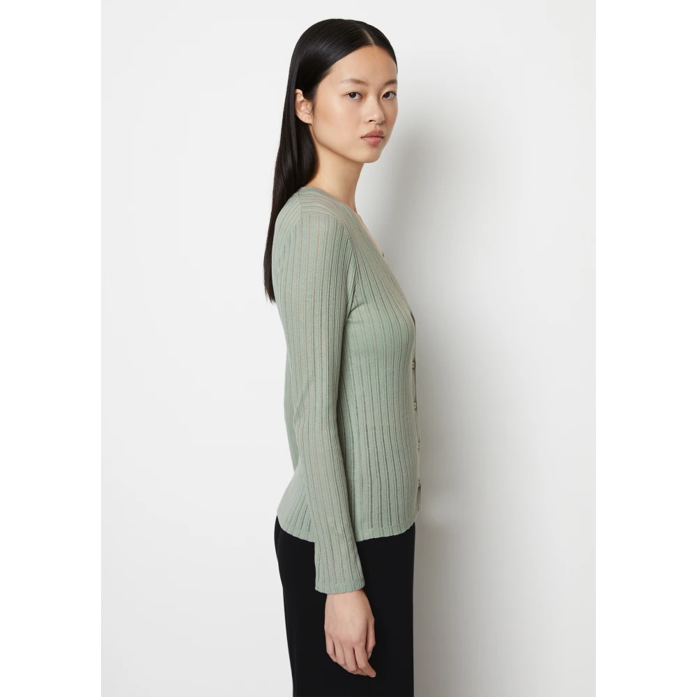 Marc O'Polo Pointelle cardigan regular Green Dames