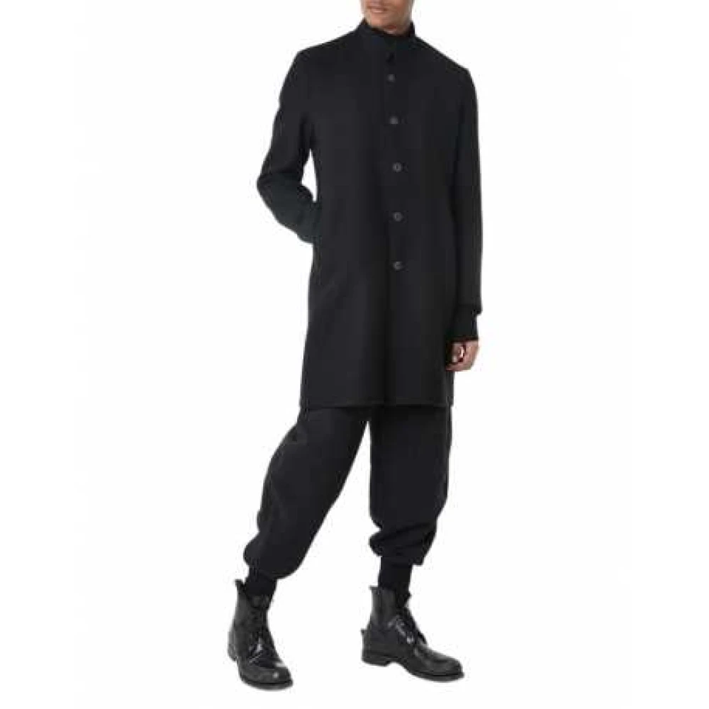 La Haine Inside Us Klassieke Zwarte Officier Kraag Jas Lm238 Black Heren