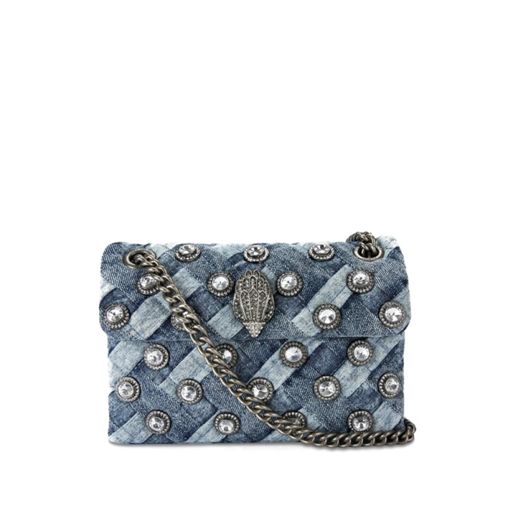 Kurt Geiger Denim Kristal Schoudertas Blue Dames