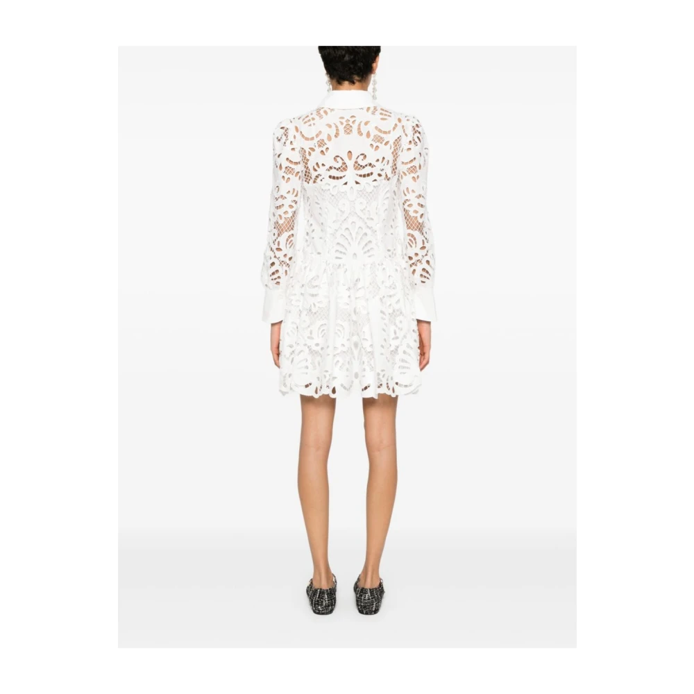 Self Portrait Korte Witte Kantjurk White Dames