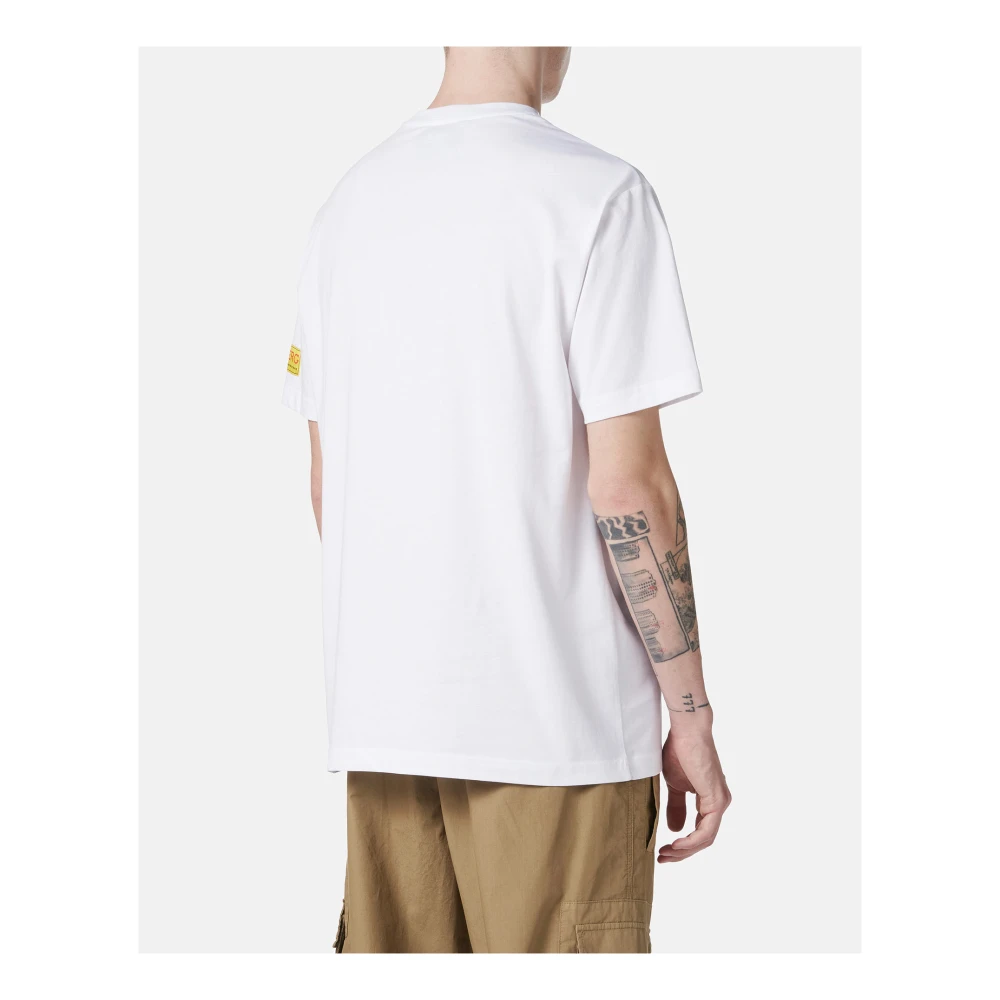 Iceberg Wit regular fit katoenen jersey T-shirt met logo White Heren