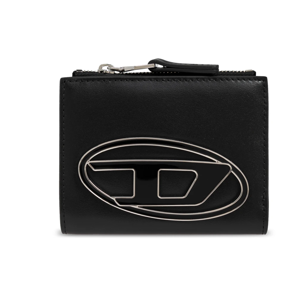 Diesel Women's Black Wallet 1Dr Bi-Fold Zip Ii - Wallets & Cardholders - One Size - Accessories