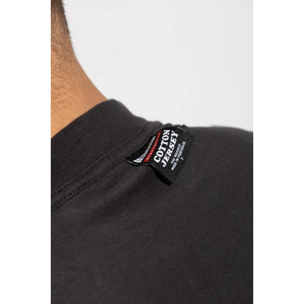 Balenciaga T-shirt met Vintage Effect Black Heren