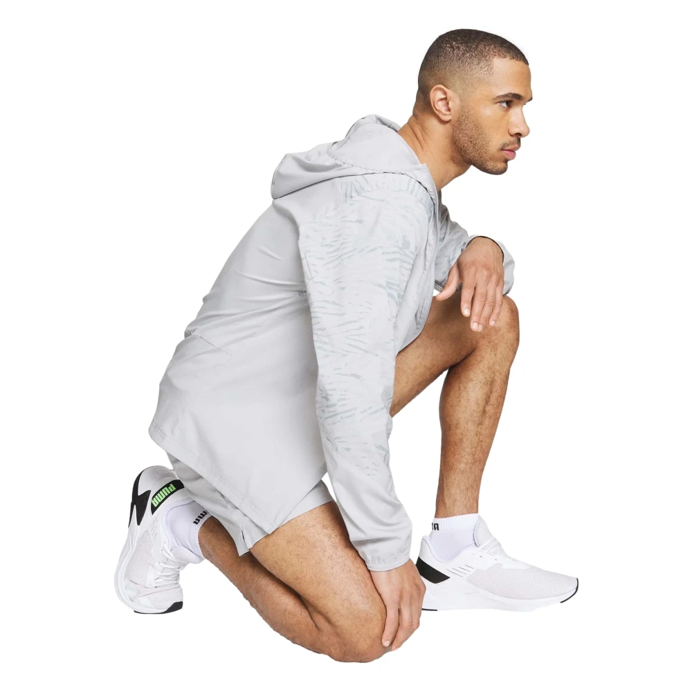 Puma Hardloop Grafische Jas Gray Heren