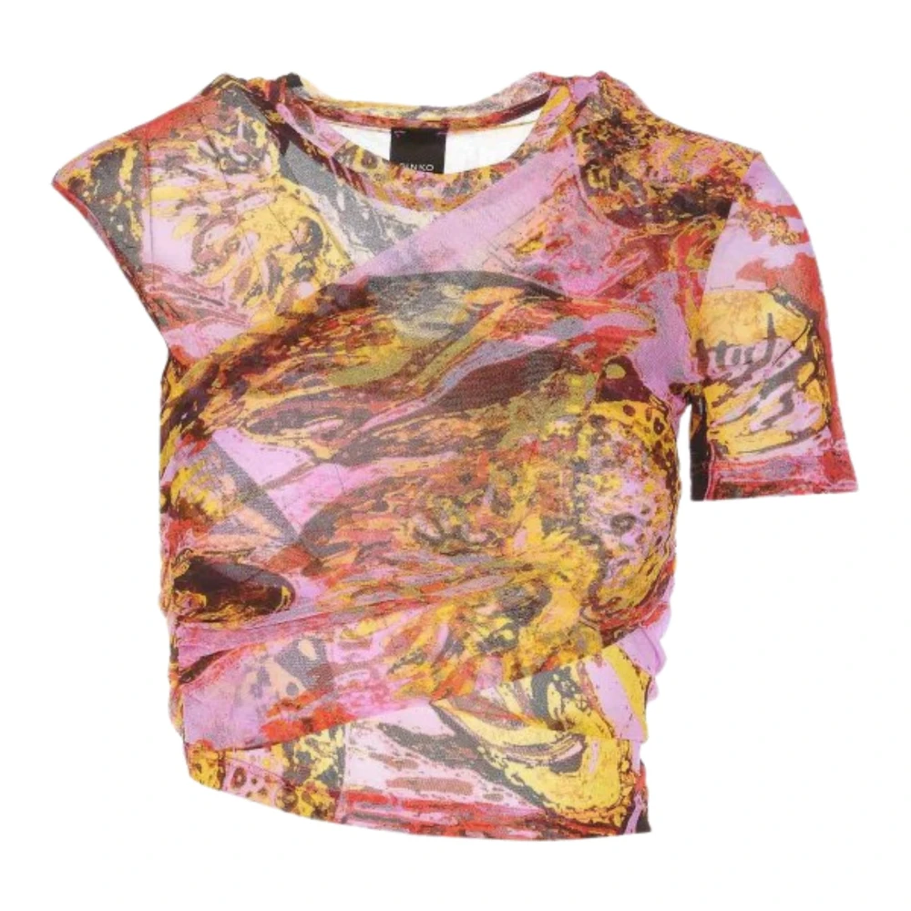 pinko Multicolor Gedrapeerde Tule Top Multicolor Dames