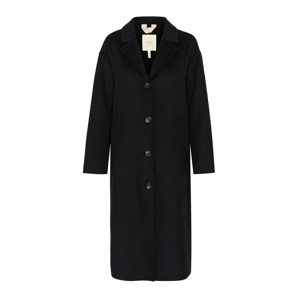 Part Two Zwarte Wollen Blend Jas Lorelaipw Otw Black Dames
