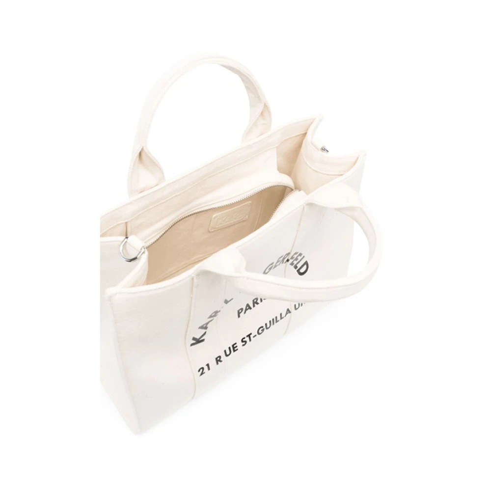 Karl Lagerfeld Rue St-Guillaume square tote tas White Dames