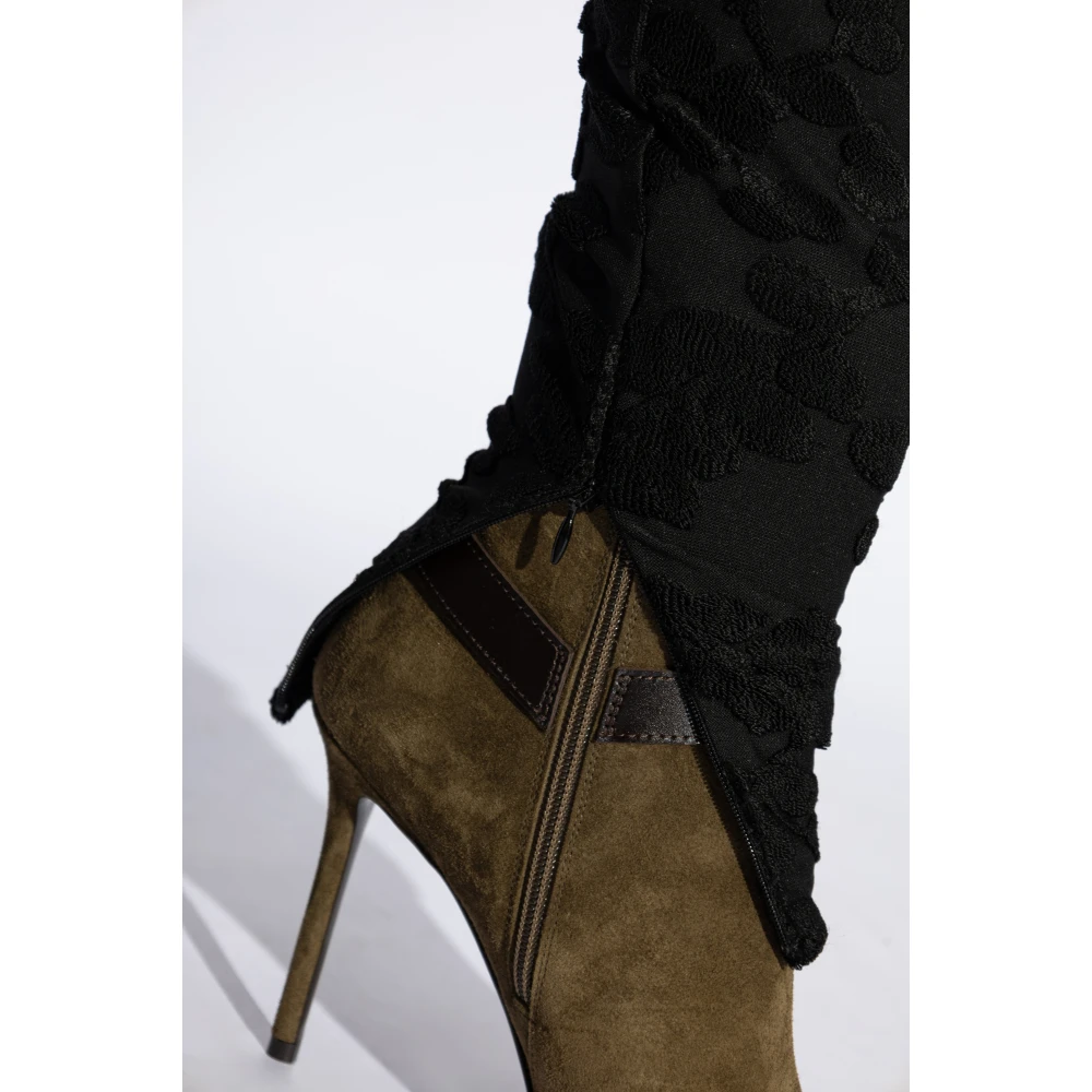 Balmain Leggings met verborgen ritsen aan de zoom Black Dames