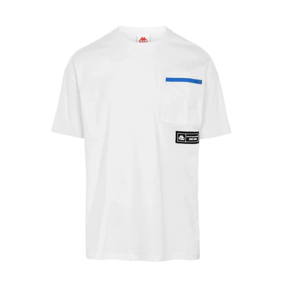 Kappa Authentiek katoenen T-shirt met zak White Heren