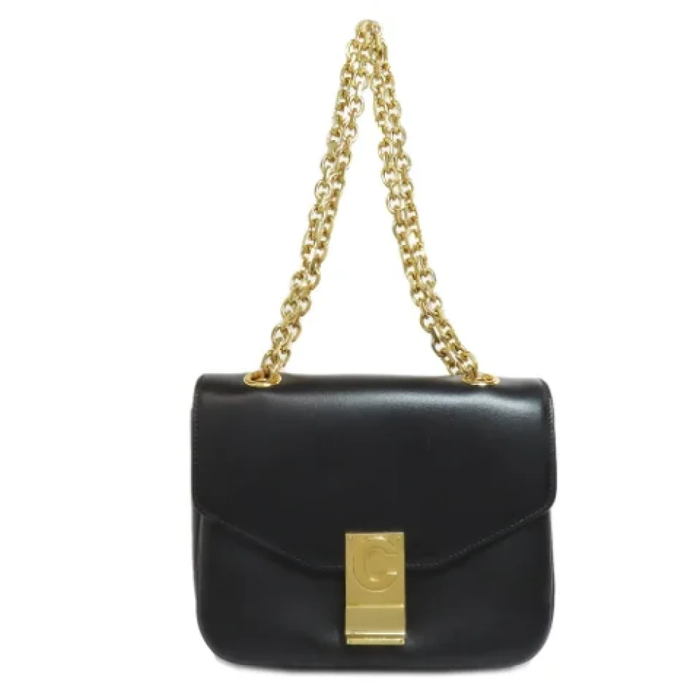 Celine Vintage Pre-owned Leather handbags Black Dames