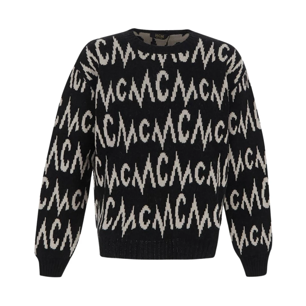 MCM Luxe Cashmere Logo Gebreide Kleding Black Heren