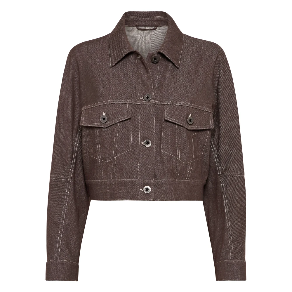 Jackets > Denim Jackets - - Brunello Cucinelli - Modalova