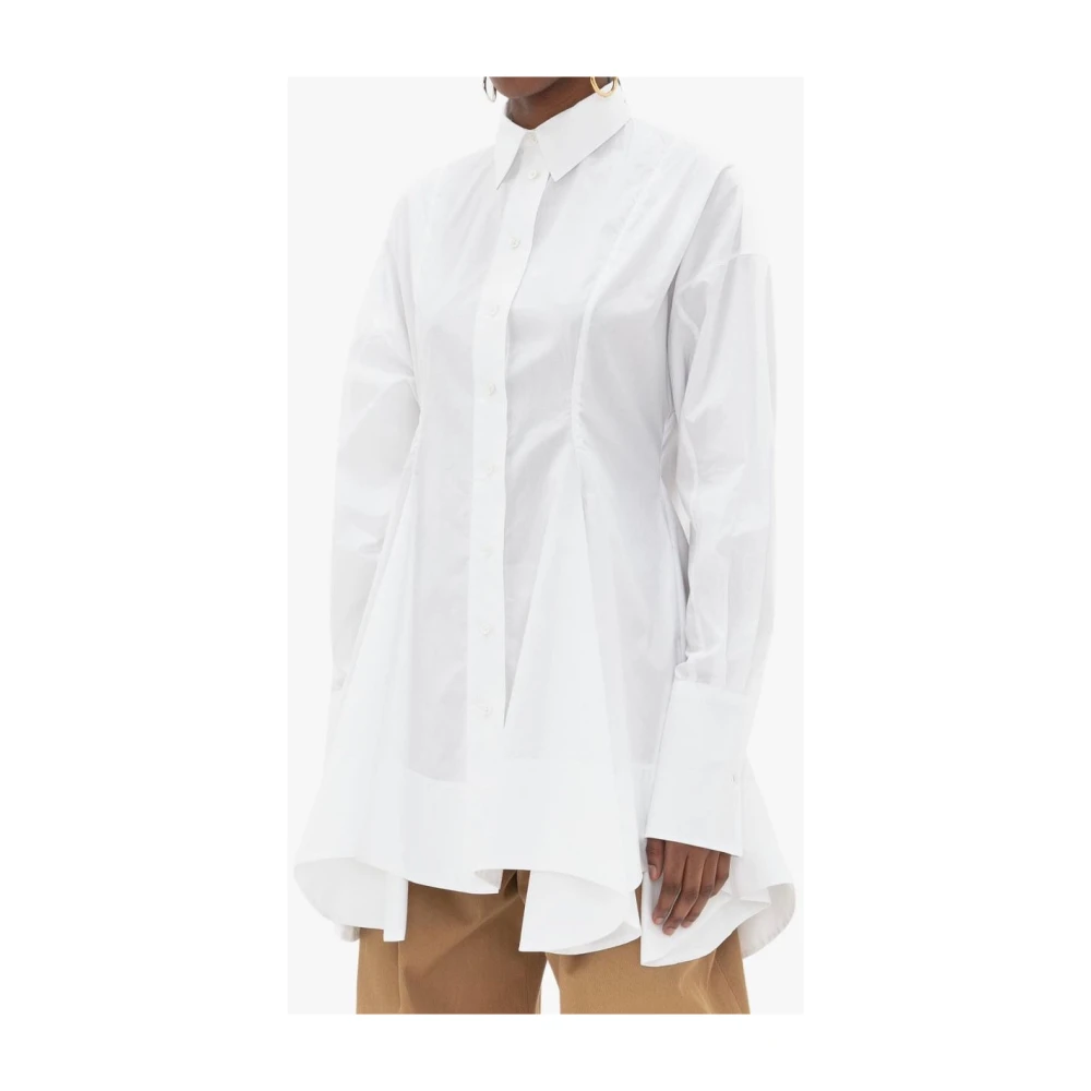 JW Anderson Wijdvallende Tuniek met Gedrapeerde Inzetstukken White Dames