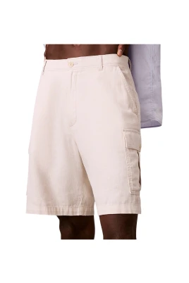Linen Cotton Cargo Shorts
