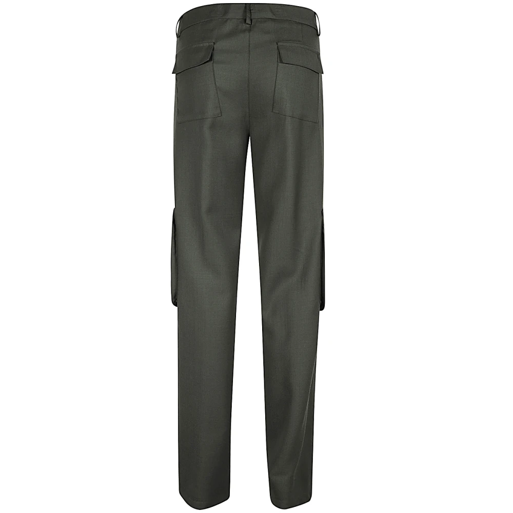 Mauro Grifoni Groene Wollen Textuur Broek Green Heren
