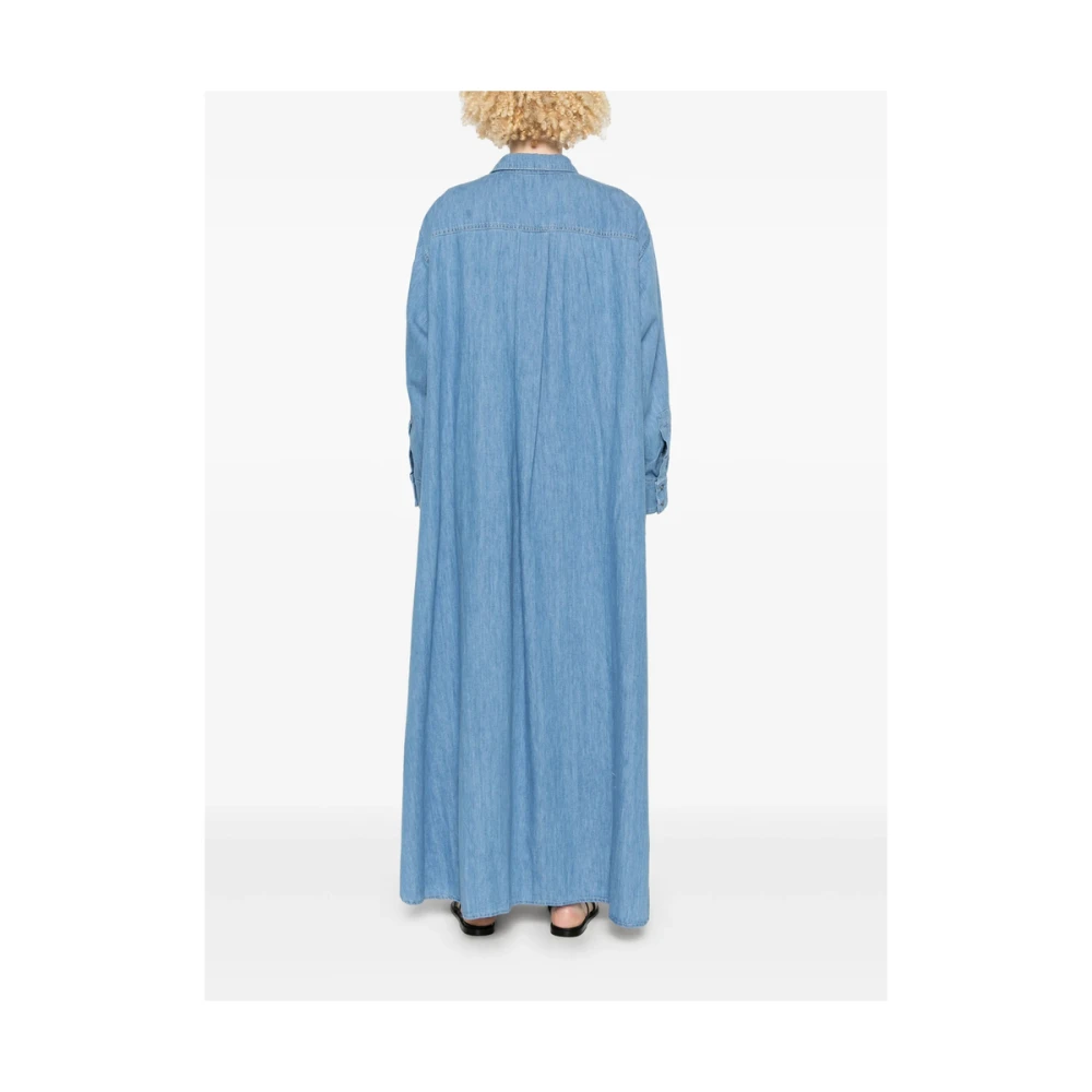 7 For All Mankind Indigo Blauwe Jurk met Zak Blue Dames