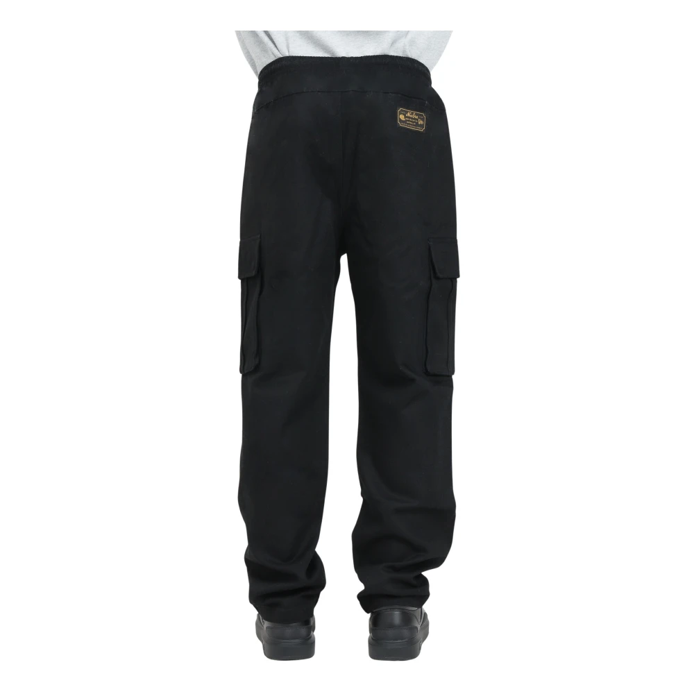 new era Cargo Casual Zwarte Broek Black Heren