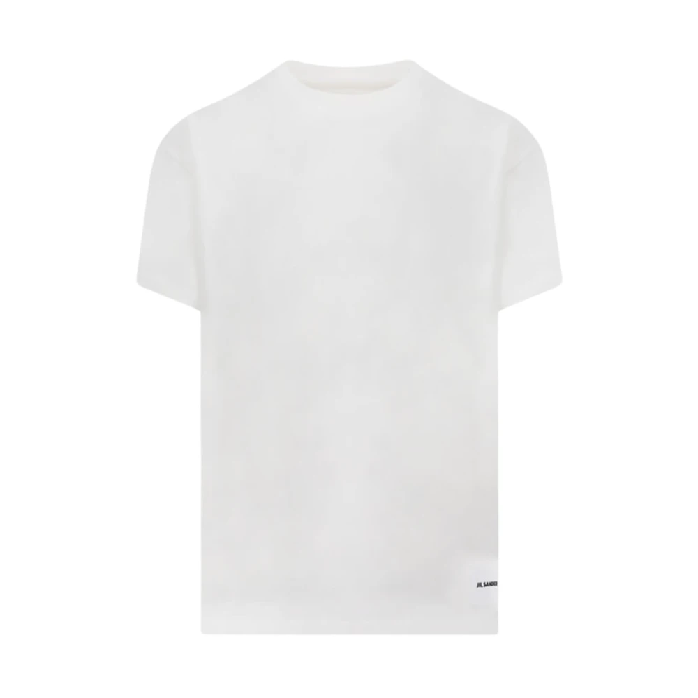 Jil Sander Witte Biologisch Katoenen T-shirts Pak White Heren