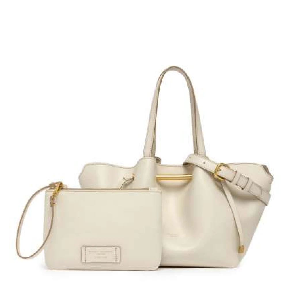 Gianni Chiarini Marble Leren Tas Amanda Crossbody White Dames