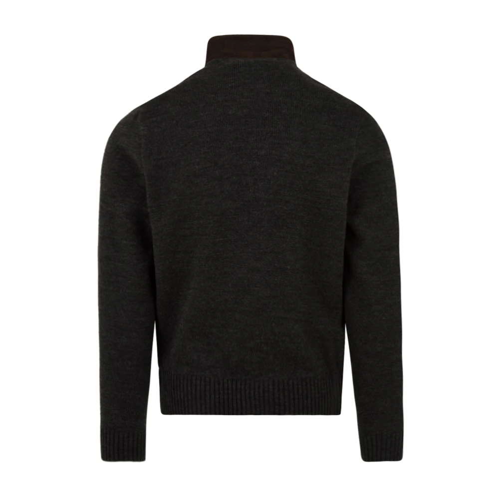 The Jack Leathers Francis Knit Leren Jas Bruin Brown Heren