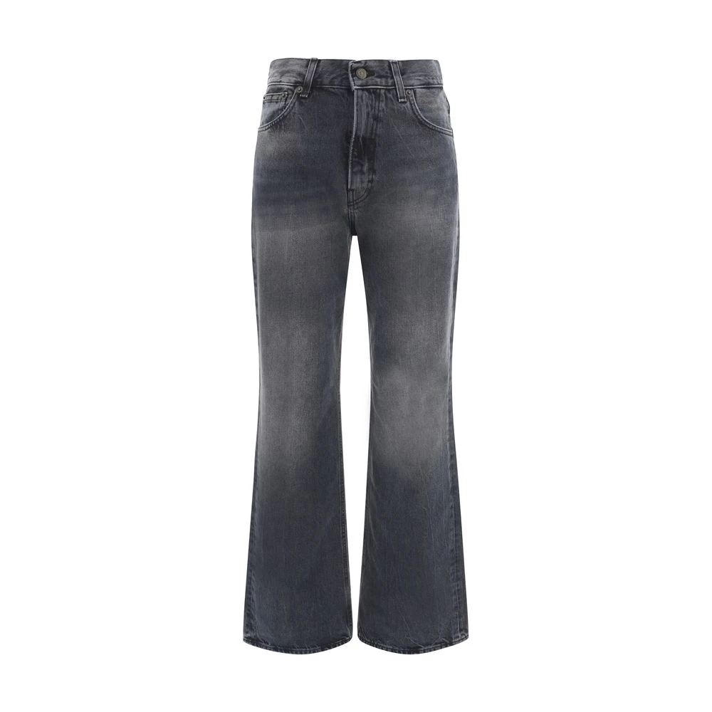 Haikure Denim Jeans Straight Fit Five-Pocket Style Black Dames