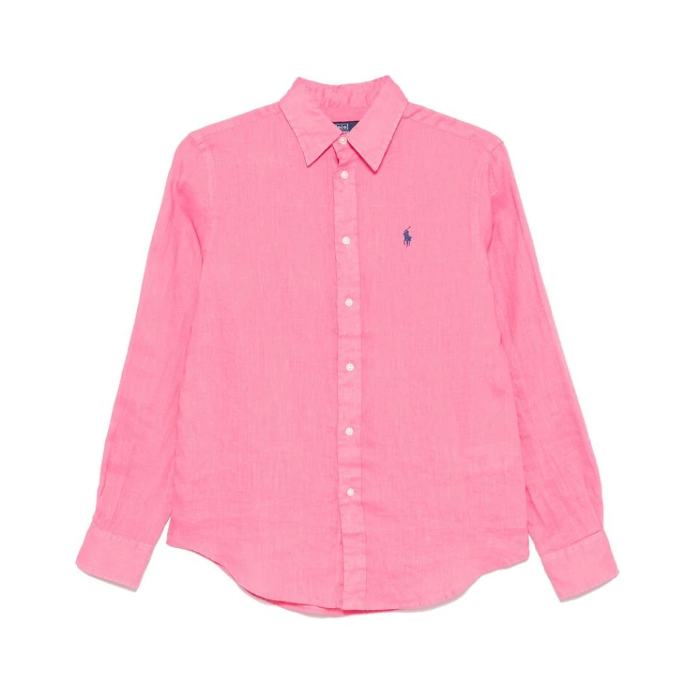 Ralph Lauren Klassiek overhemd met kraag Pink Dames
