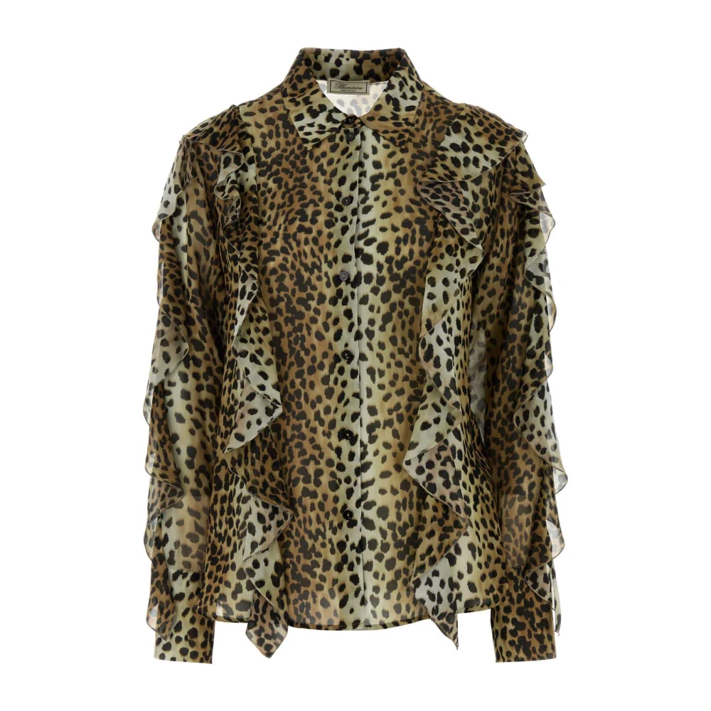 Blumarine Multicolor Georgette Printed Shirt - Female - Shirts - S - Blouses & Shirts