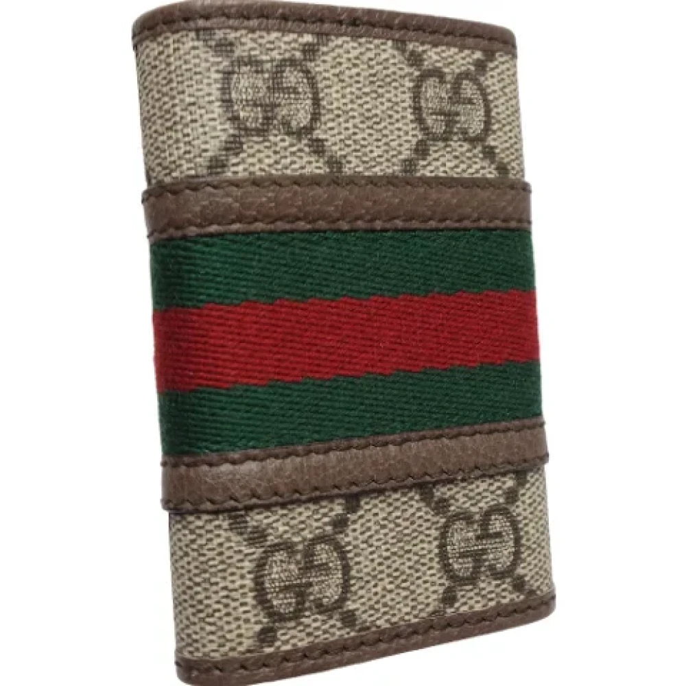 Gucci Vintage Pre-owned Canvas key-holders Beige Dames