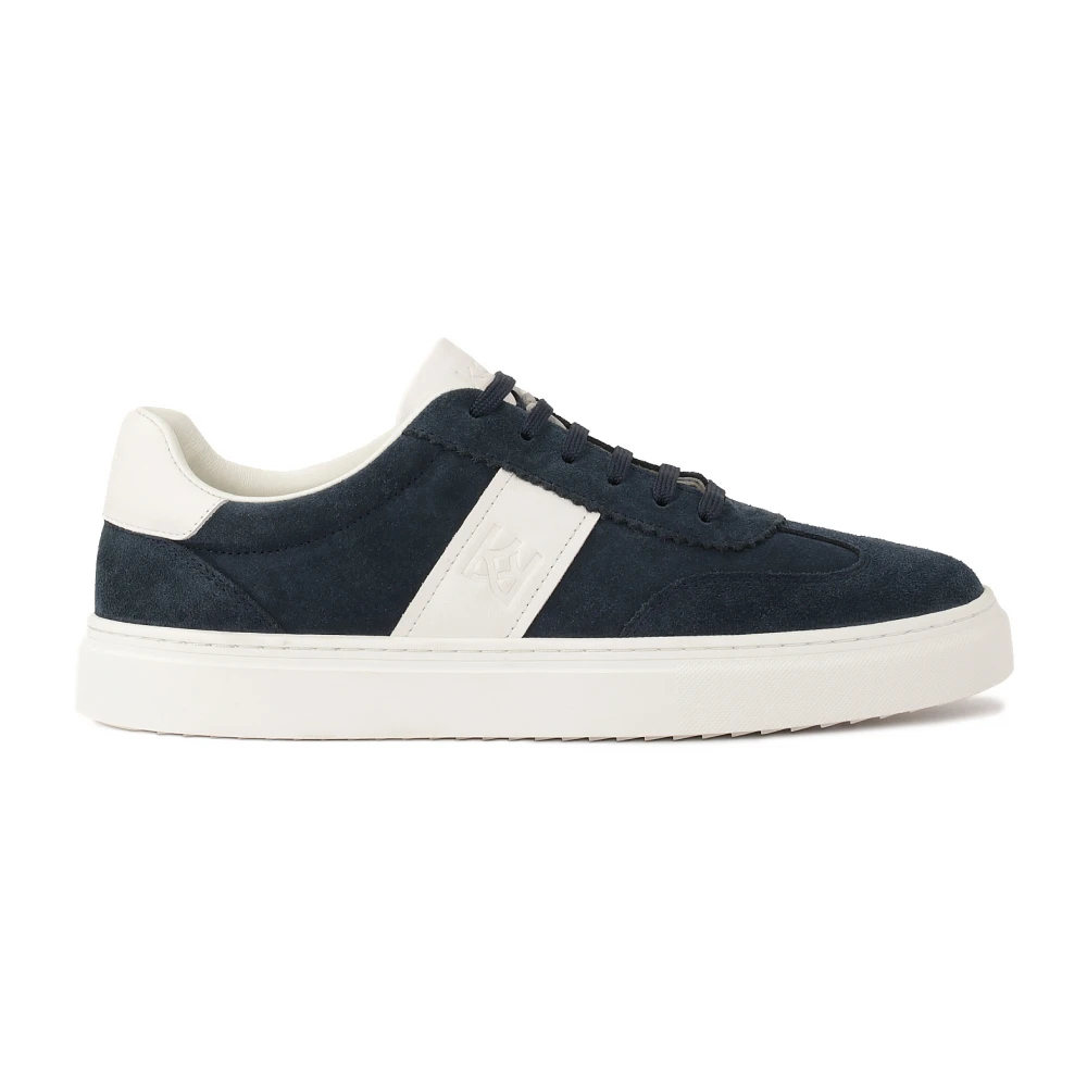 Kazar Marineblauwe en witte suède sneakers Heren Schoenen