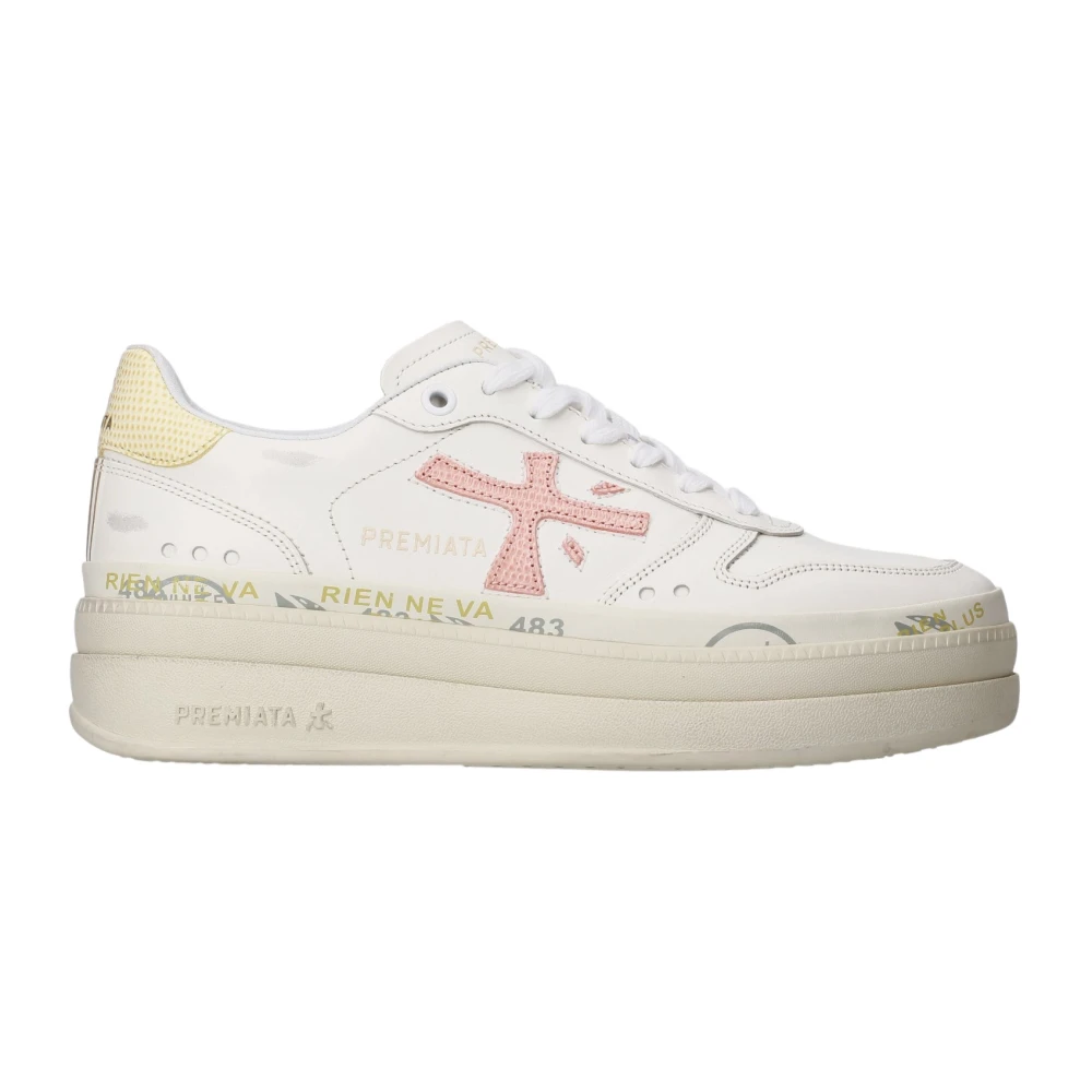 Premiata Women's White Sneakers, 4 Uk, Micol 8196