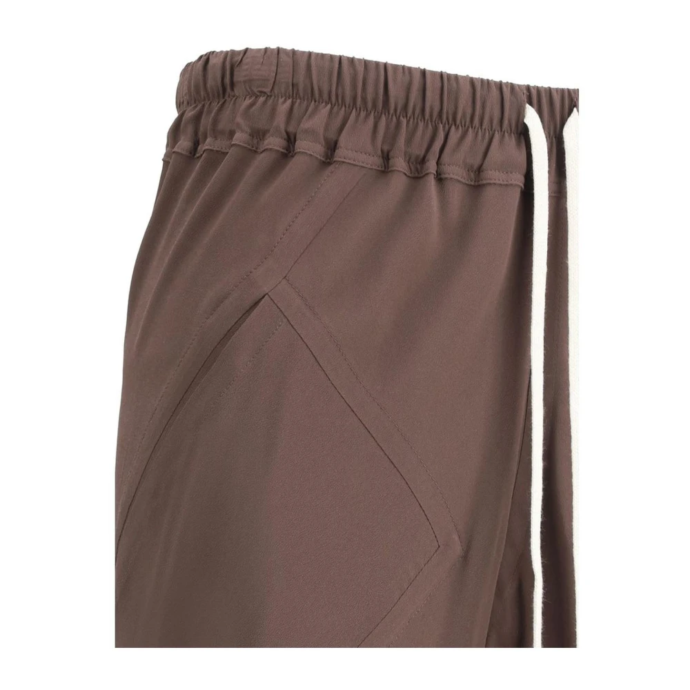 Rick Owens Moderne Palazzo Broek met Zijzakken Brown Dames