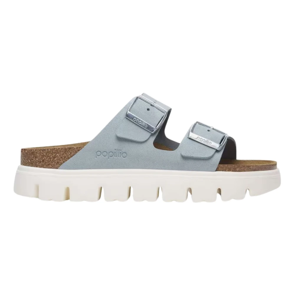 Birkenstock Women's Blue Sliders,, Arizona Chucky Leve Slippers Light Size 8 Uk