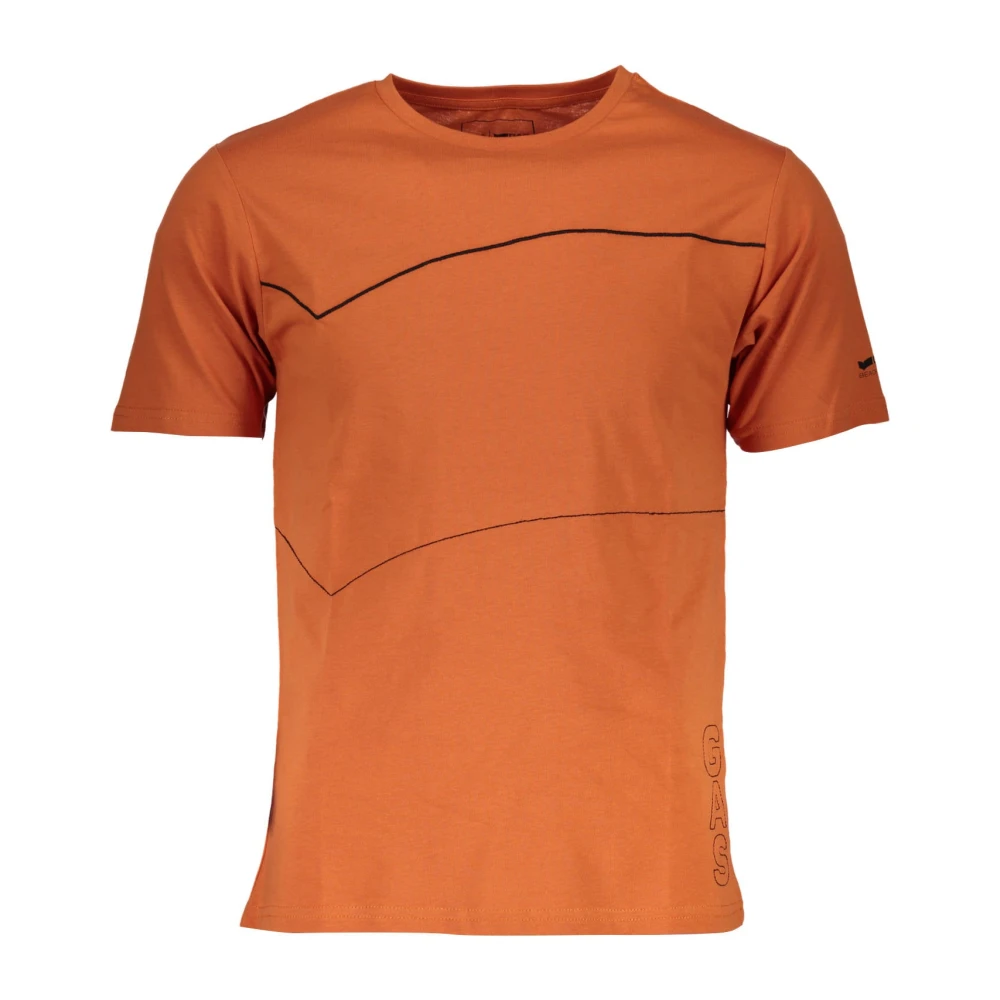 GAS Katoenen Oranje T-shirt met Contrastdetails Orange Heren