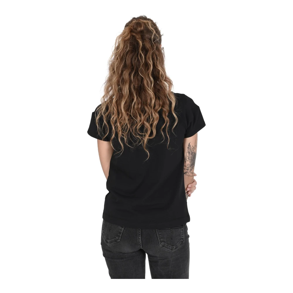 Love Moschino Zwart Katoenen T-Shirt Black Dames
