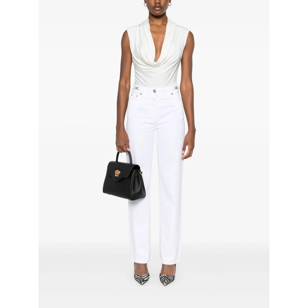 Versace Witte Denim Jeans White Dames