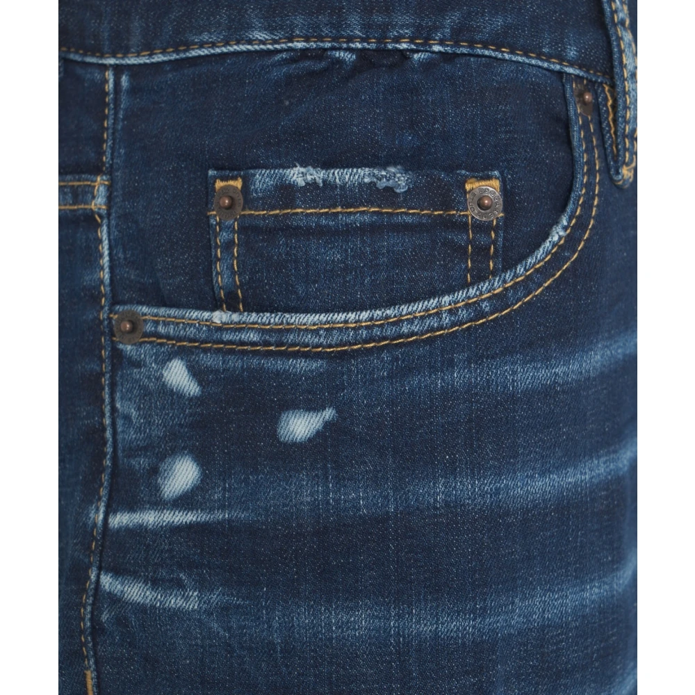 Dsquared2 Blauwe Distressed Jeans London Bro Ss25 Blue Heren