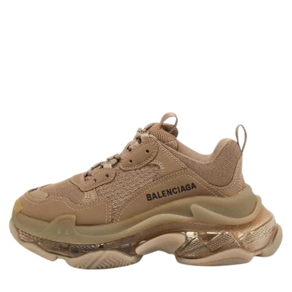 Balenciaga Vintage Pre-owned Leather sneakers Brown Dames