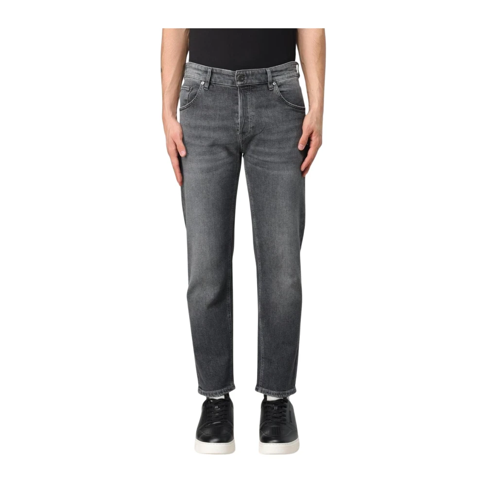 Pt Torino Men's Black Charcoal Straight Leg Jeans - Slim Fit Jeans - W35 - Jeans