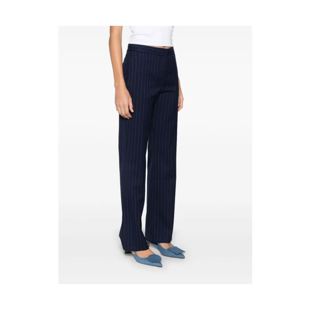BAUM UND PFERDGARTEN Donkerblauwe Gestreepte Tailored Broek Blue Dames