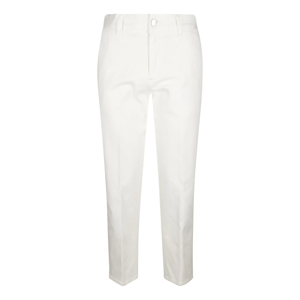 PT Torino Witte katoenen jeans met zakken White Dames
