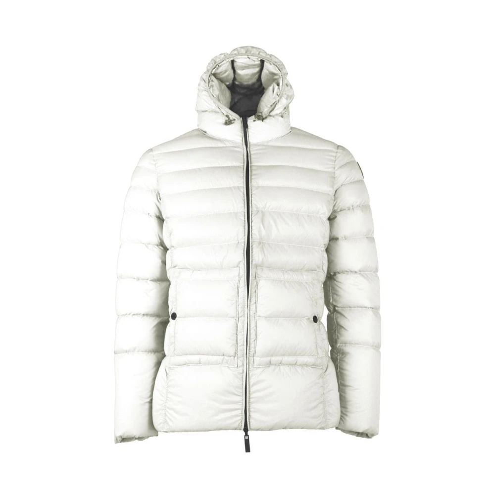 Centogrammi Elegante Omkeerbare Witte Eendendonsjas White Dames