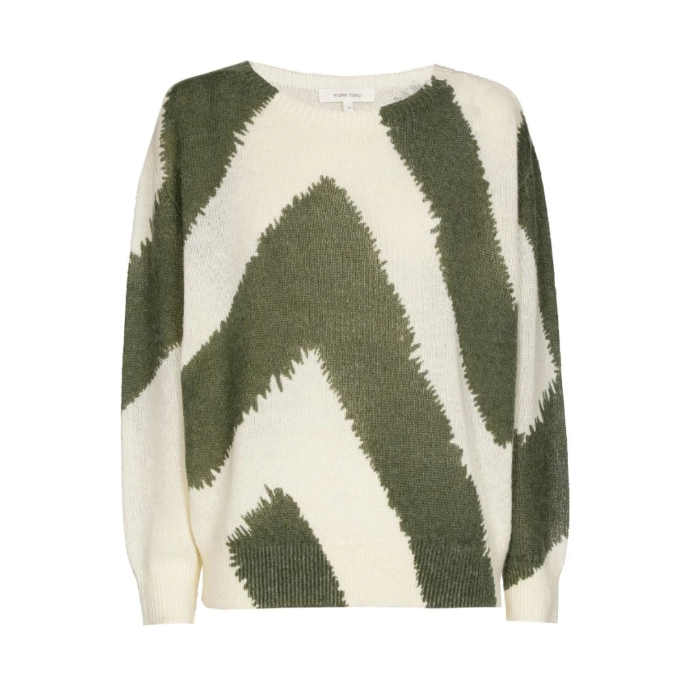 Marie Méro Bicolor Gebreide Trui Green Dames