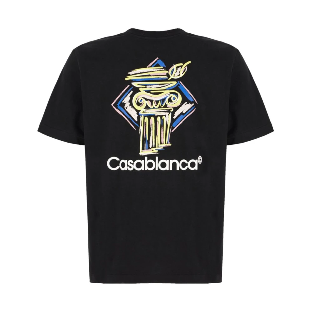 Casablanca Zwart Crew Neck T-shirt en Polo Black Heren
