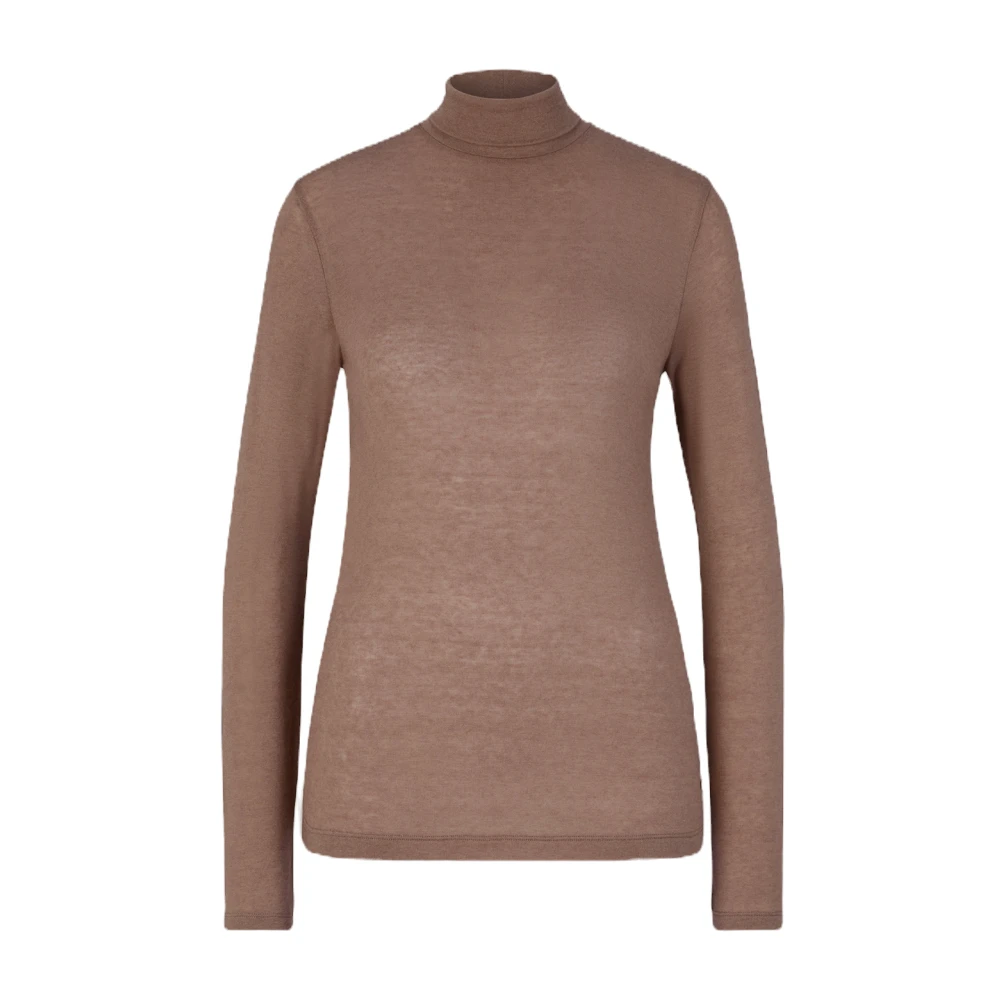 Windsor Bruine Rollneck Shirt met Slim Fit Brown Dames