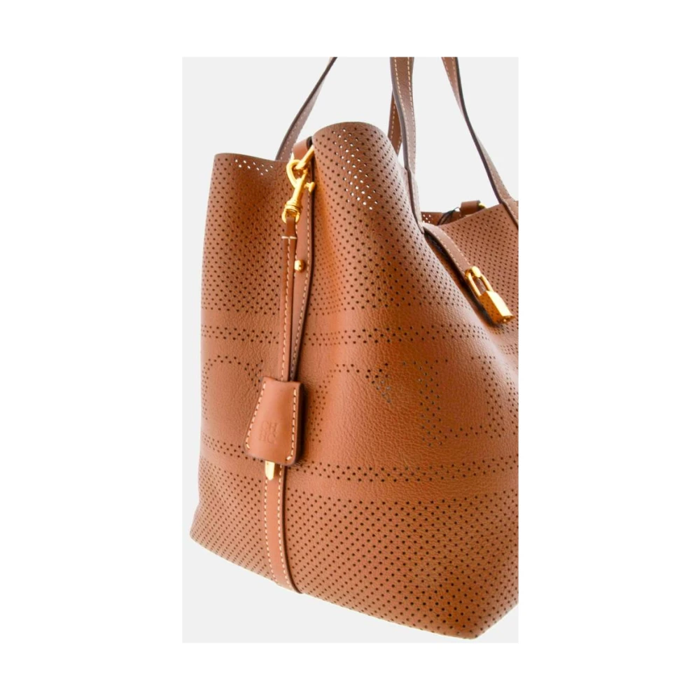 Carolina Herrera Geperforeerde Matryoshka Locked Handtas Brown Dames