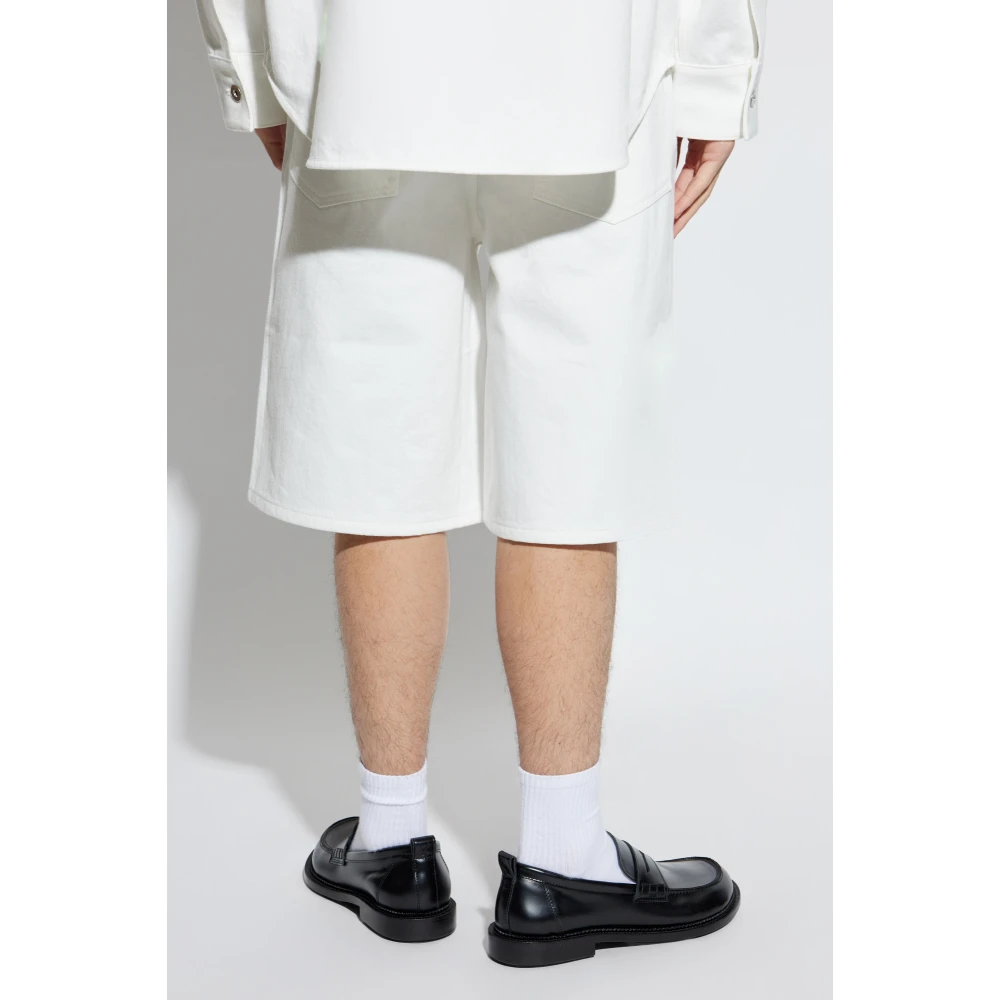 Jil Sander Bermuda shorts met logo White Heren